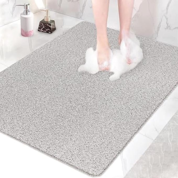 Antislip Douchemat Extra Groot - Veilig & Comfortabel met Afvoergaten - Sneldrogend 80 x 100 cm