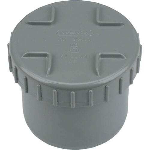 Wavin PVC lijm einddop + schroefkap 110mm