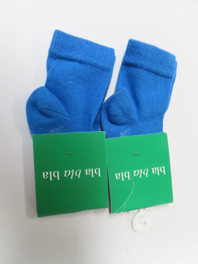 Sokken - 2 Pack - Unie - Blauw - Effen - 3 / 6 maand - 62 / 68