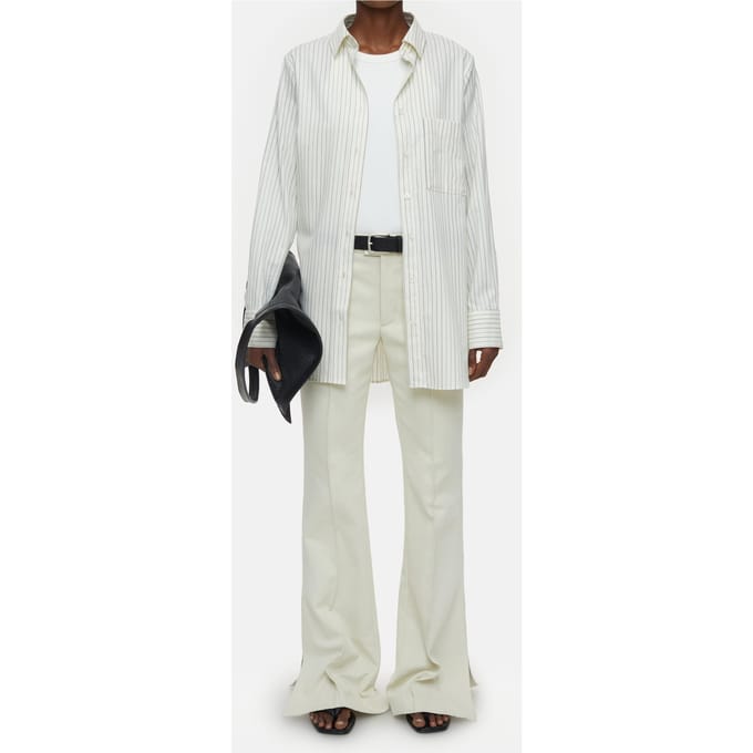 Closed Boyfriend Shirt Ivory Size: S | Long-Sleeved Tops Outlet | Dames | Wit