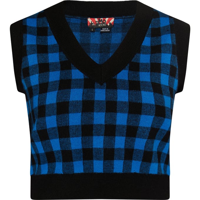 Mymo gebreide trui Dames Zwart-Blauw