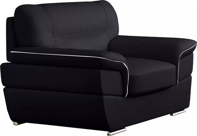 Vente-unique Fauteuil van leer THIBAULT - zwart