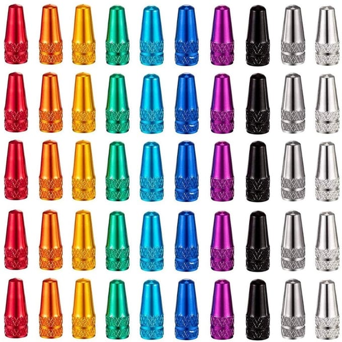 Dailygoods- Presta Ventieldop 50 Stuks - Anodized Aluminium - Franse
