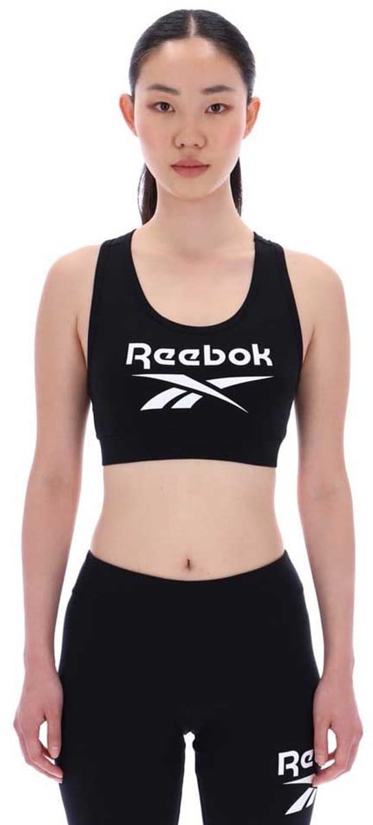 Reebok Classics Monroe Scoop Big Logo Sportbeha Zwart S / Regular Vrouw