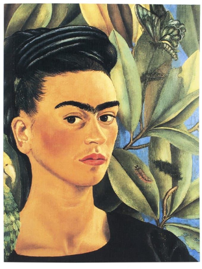 Lanzfeld Frida Kahlo - Schetsboek Blanco - 36 Pagina's - Self-Portrait with Bonito - Softcover