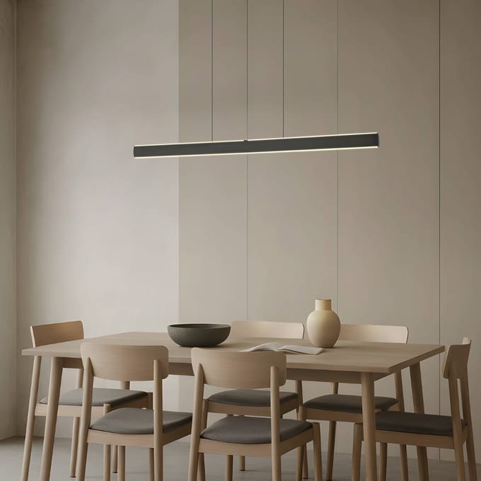 Lucande LED hanglamp Arvon, zwart, 117 cm, dimbaar, CCT