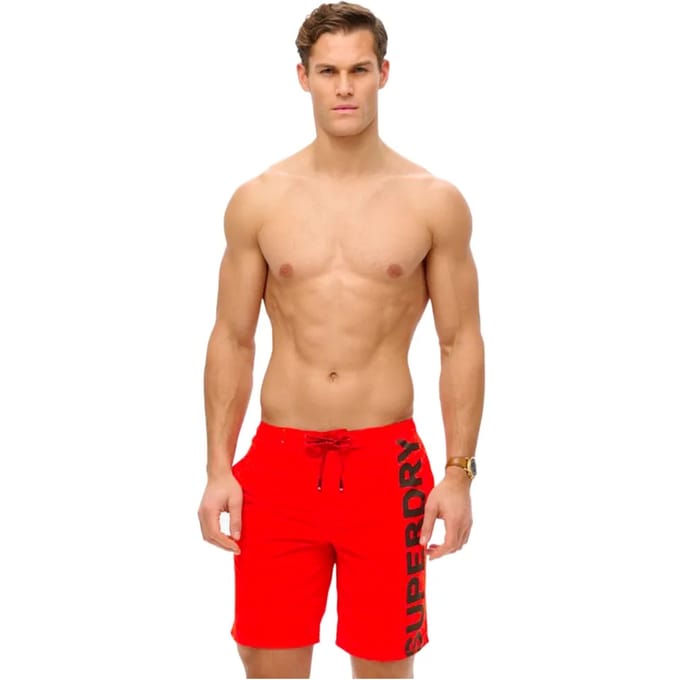 Superdry - Klassieke boardshort met logo 48 cm - Heren - Zwembroeken