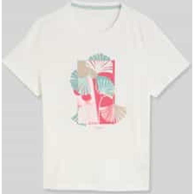 Tom Tailor - T-shirt met print - Maat XL - Whisper White