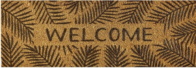 MD Entree - Deurmat - Kokosmat - Finesse XS - Leaves Welcome - 26 x 75 cm
