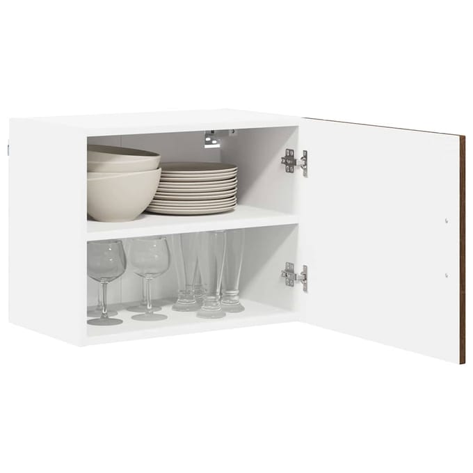 vidaXL - Wandkast - LUCCA - Bruin - eiken - 50 - x - 31 - x - 40 - cm - Bewerkt - hout