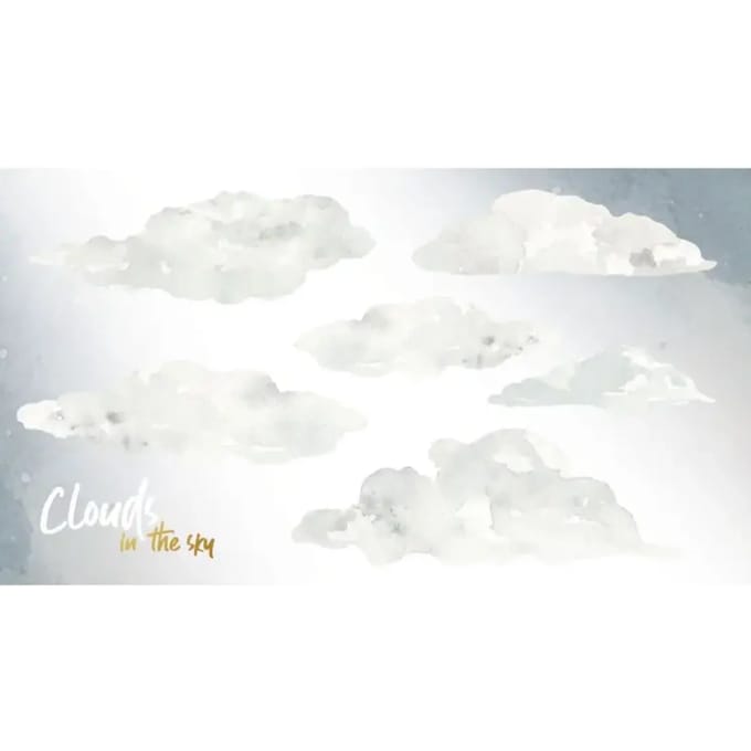 Stickers voor baby's Dekornik Clouds In The Sky Set