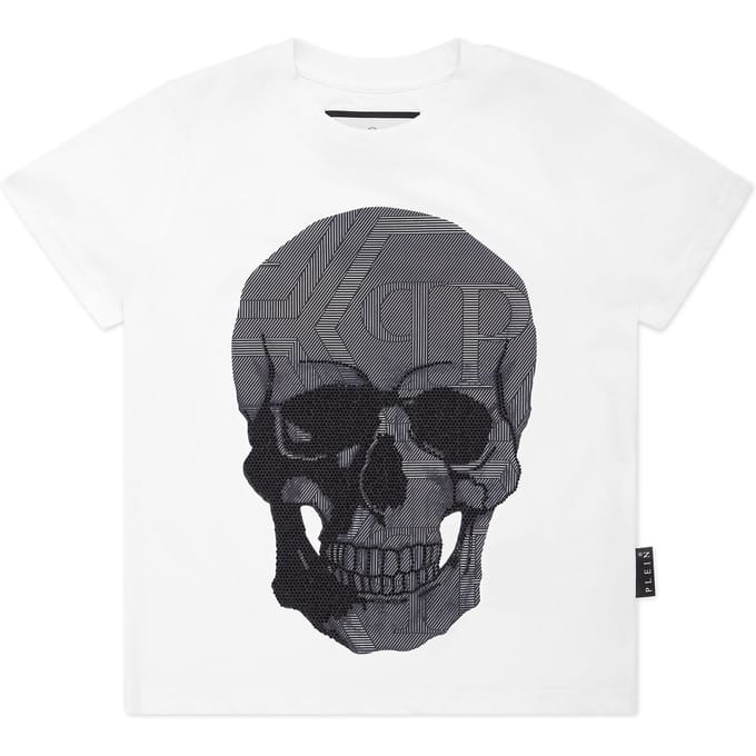 Jersey T-Shirt Round Neck Ss Strass Skull
