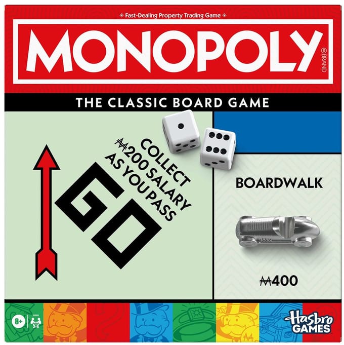 Hasbro bordspel Monopoly Classic - Engelstalig - Familiespel - Educatief speelgoed.