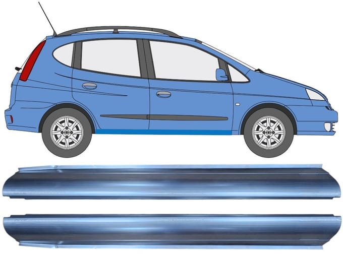 Reparatie dorpel voor Daewoo Tacuma 2000-2004 / Links + Rechts / Set