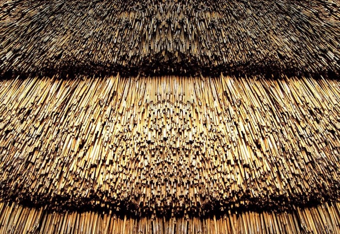 Fotobehang Straw Nature Texture | XL - 208cm x 146cm | 130g/m2 Vlies