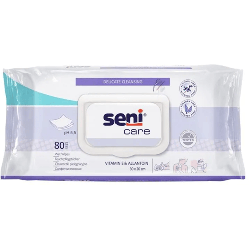 Seni Care Wet Wipes - 8 pakken van 80 doekjes