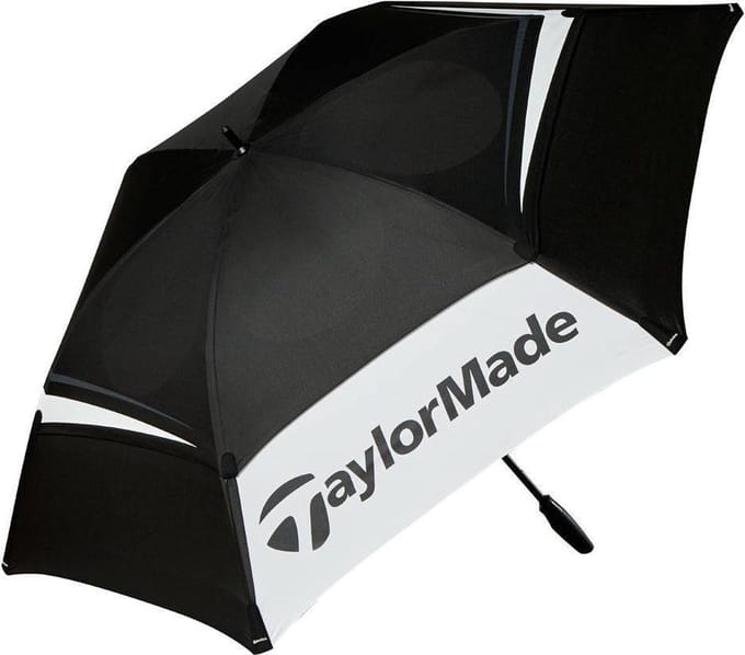 Taylormade 68 Double Canopy Tour Golfparaplu - Zwart Wit Grijs