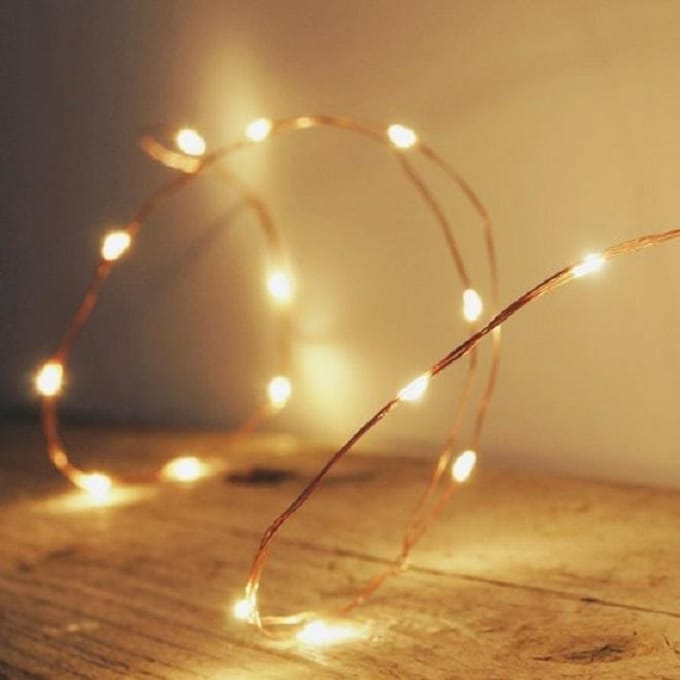 Decoratie Led verlichting 10 meter zilverdraad IP65 waterbestendig warm wit.
