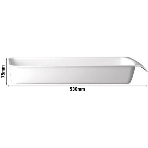 GGM Gastro (6 Stück) GN-Schale 2/4 - CASCADE - Melamin - 3,65 Liter - Tiefe: 75mm