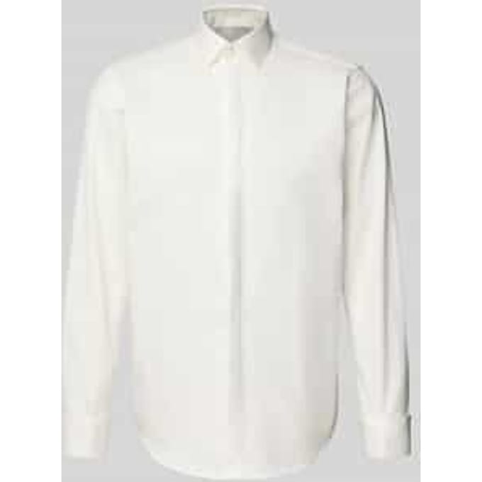 Regular fit smokingoverhemd van fijn twill