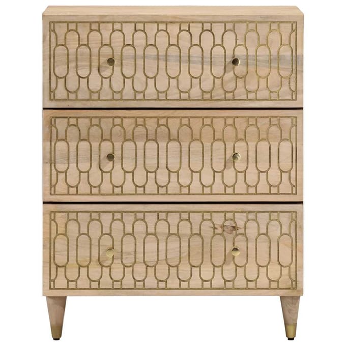 vidaXL - Bijzetkast - 60x33x75 - cm - massief - mangohout