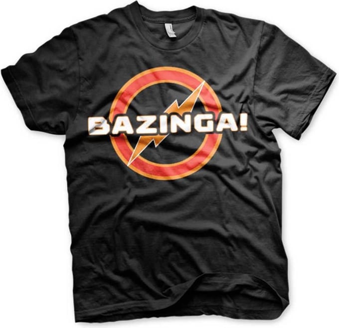 The Big Bang Theory Heren Tshirt -L- Bazinga Underground Logo Zwart