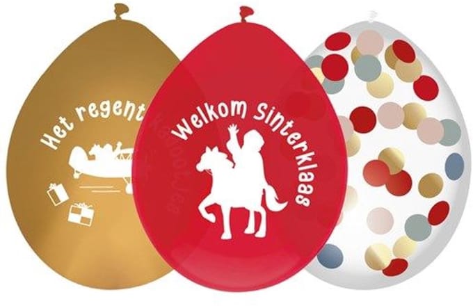 Ballonnen Sint & Co. (Ø30cm, 6st)