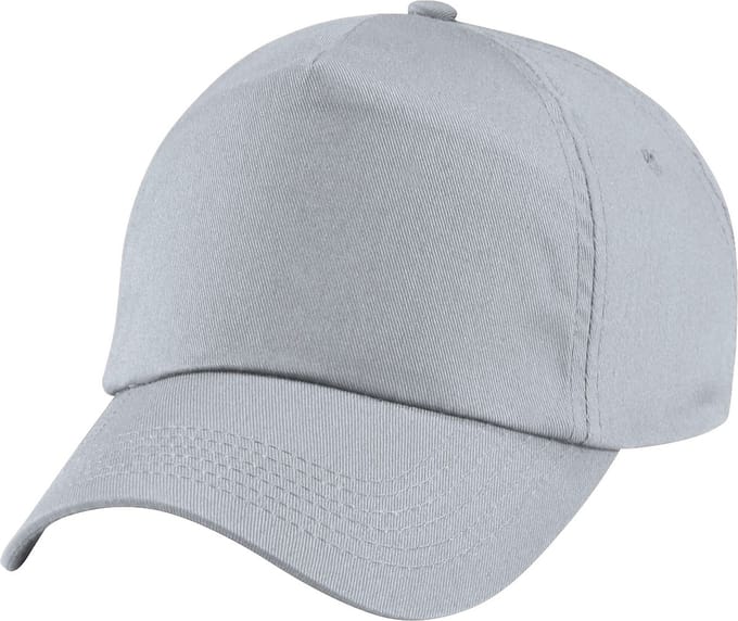Beechfield Unisex Plain Original 5 Panel Baseball Cap (Pakket van 2) (Lichtgrijs)