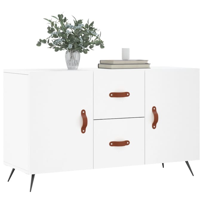vidaXL - Dressoir - 100x36x60 - cm - bewerkt - hout - wit