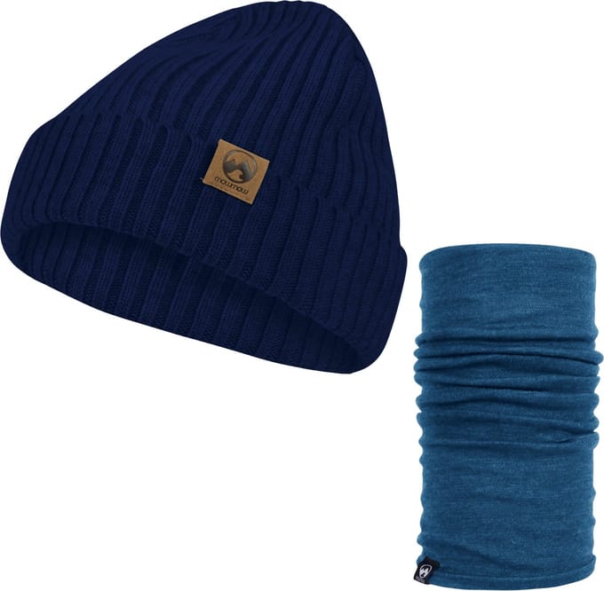 MowMow MERINO Muts + Merino Nekwarmer - Beanie - Heren - Dames - 2-Pack