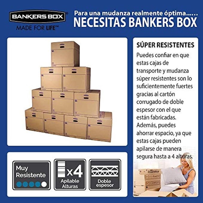 Robuuste Verhuisdozen met Handgrepen - Verpakking van 10 Stuks