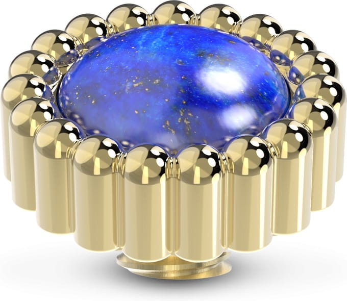 Melano Vivid Bali Gemstone Steentje Lapis Lazuli Goud