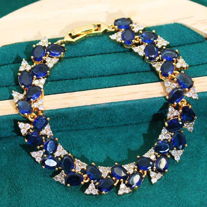 Hot Nieuwe Sieraden Mode AAA Zirkonia Armband blue