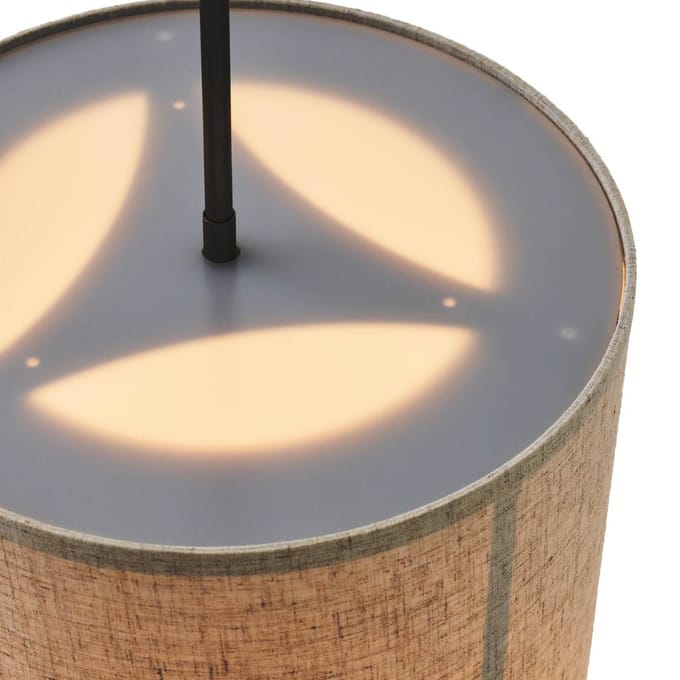Audo Copenhagen Audo Hashira hanglamp van linnen, Ø30cm, naturel