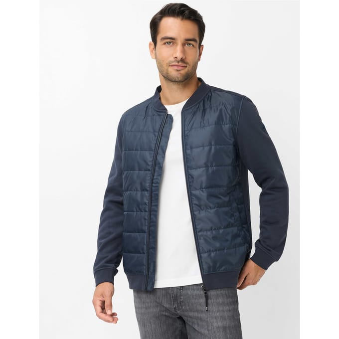 Brax Heren Sweatvest  Style SKY night blue, donkerblauw, maat L