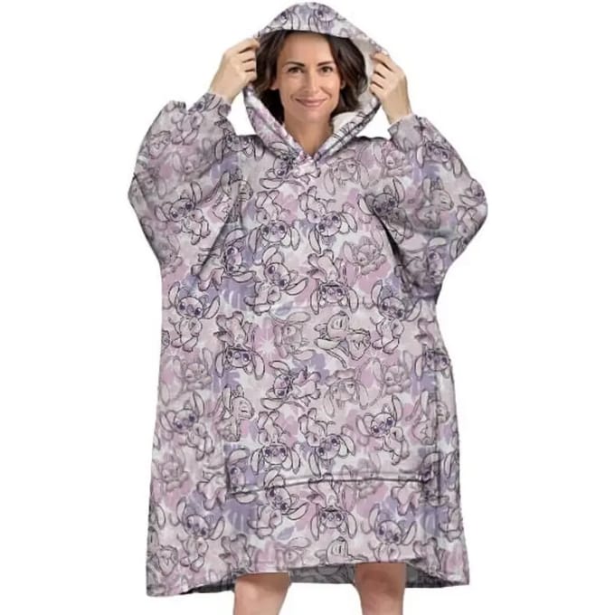 Oversized sweatshirt met capuchon Disney Stitch Angel