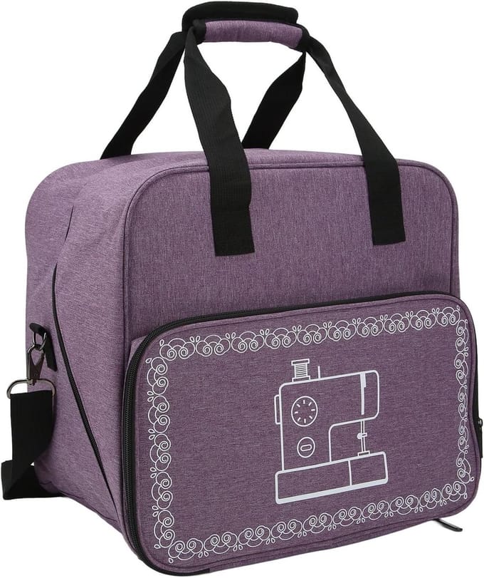 Naaimachine Tas - Opbergkoffer Hobby - Naaispullen Opbergen - Grote Capaciteit - 41x36x7 cm - Paars
