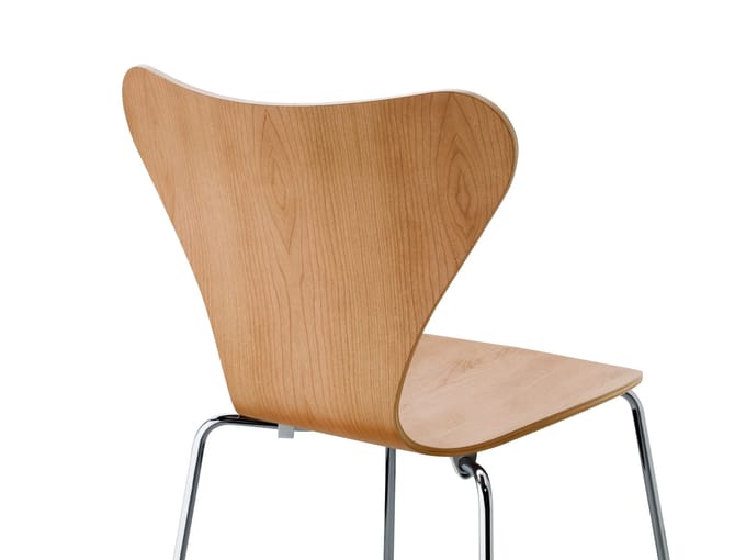 Fritz Hansen - Serie 7 3107 stoel - natuurlijk fineer - Kers - verchroomd - bruin