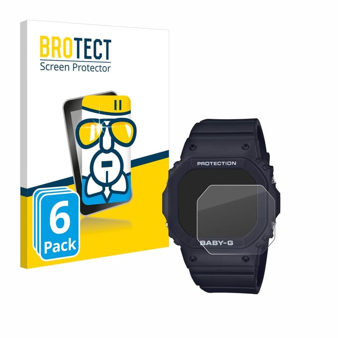 Screenprotector 6 Stuks voor Casio Baby-G BGD-565 Beschermglas transparant