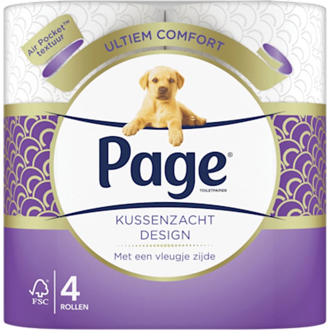 PAGE KUSSENZACHT TOILETPAPIER 4 ROLLEN
