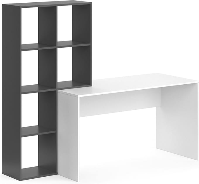 Vicco Mara Bureau – 166.8 x 59 cm Wit/antraciet
