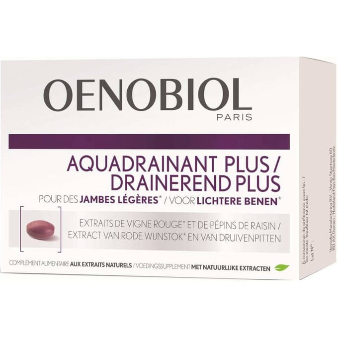 OENOBIOL Aquadrainant plus - Tegen Zware Benen - Vitamine C - Druivenpitextract - 45 Tabletten