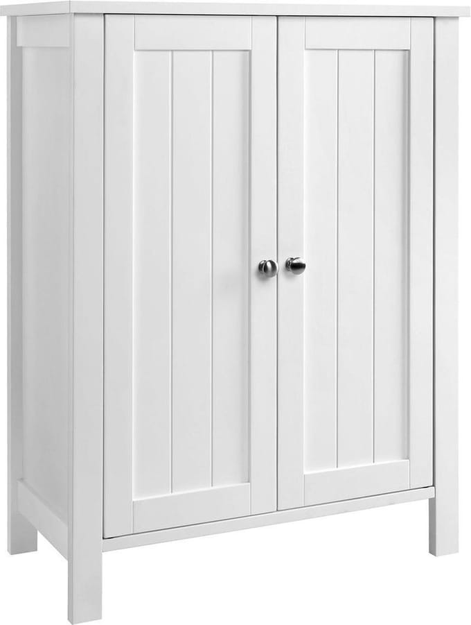 MIRA Home - Badkamerkast - Opbergkast - Wit - Hout - 30x60x80