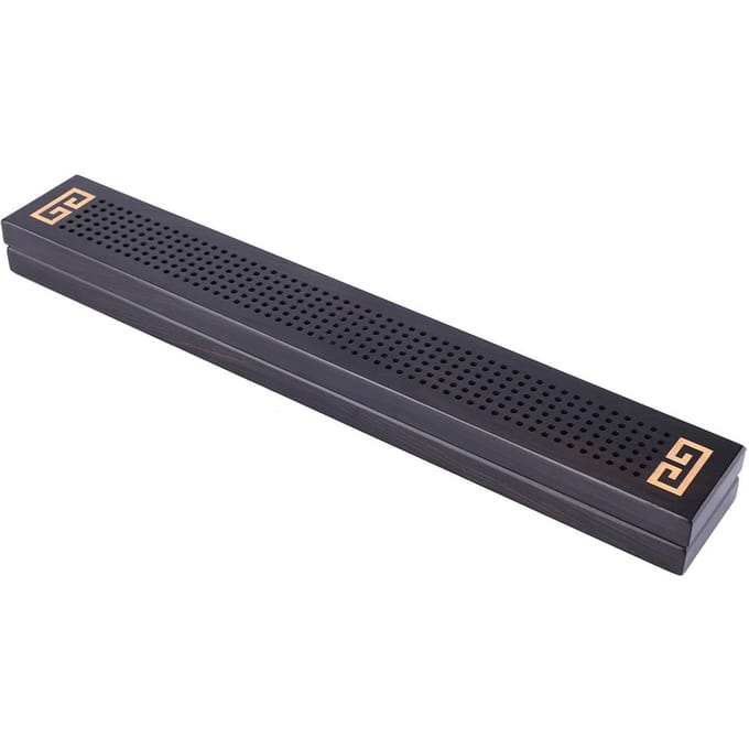Ebony Line Porte-encens en bois Ustensile bouddhiste Boîte à encens allongée(# 2) black