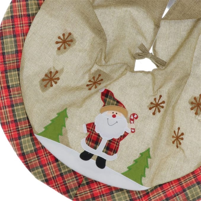 Unique Living - Treeskirt Riff 90x90cm santa - Kerstboomkleed