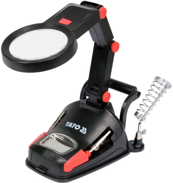 Yato 3e handje met LED loeplamp (USB/Batterij)
