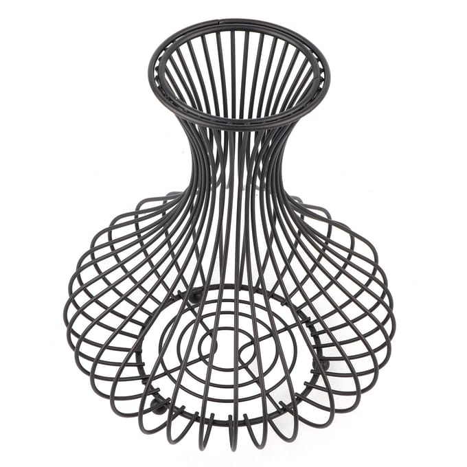 Bouteille de Vin Baril Bouchon de Liège Panier de Rangement Support Fer Conteneur Collecteur de Lièges black