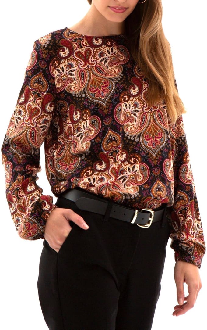 Starry Indigo - Dames blouse met lange mauw