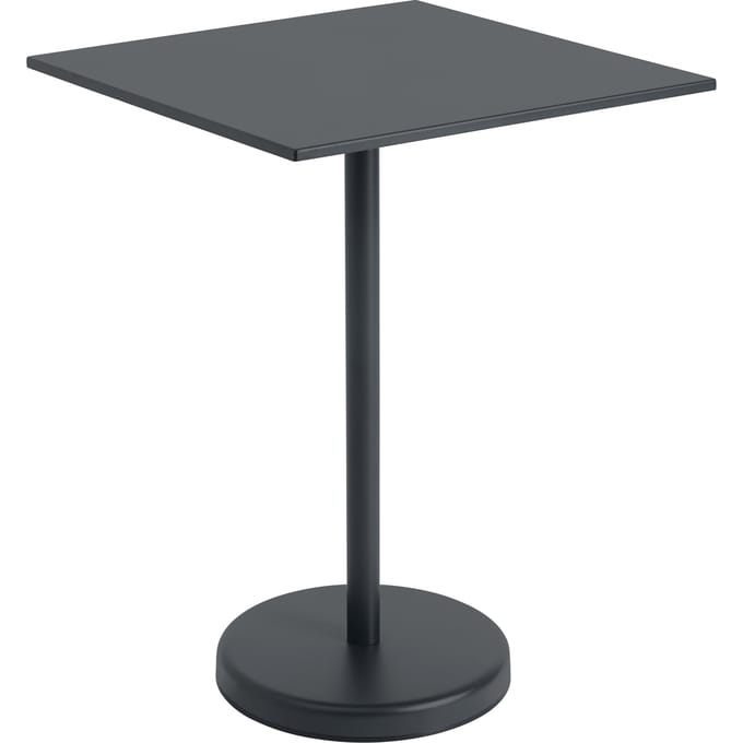 Muuto Linear Steel Tafel vierkant - zwart - Hoogte 95 cm