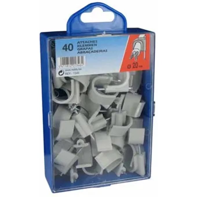 Reddy Clips 20mm Grijs 40st.